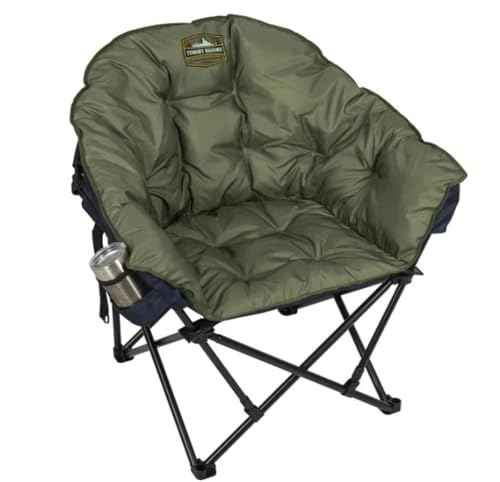 Tommy Bahama Destination Relaxation Extra Large Oversized Camping Club Chair with Extra-Thick Cushions (Camo-Green)
