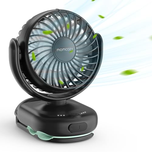Momcozy Portable Stroller Fan with Clip | 4-Speed Mini-Fan for Carrier | Personal Fans Ultra Light 0.26lb | Gaps ≤4.5mm | ...