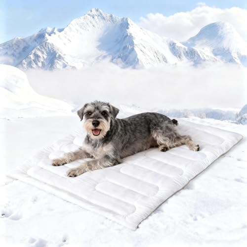 YOUWE7 Dog Cooling Mat, Reversible Self-Cooling Mat for pet, Cool Fabric Top & Velvet Back, Portable Ice Cool Fabric Dog B...