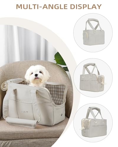 ONECUTE Dog Purse Carrier for Small Dogs Rabbit cat with Large Pockets, Cotton Bag, Dog Carrier Soft Sided, Collapsible Tr...