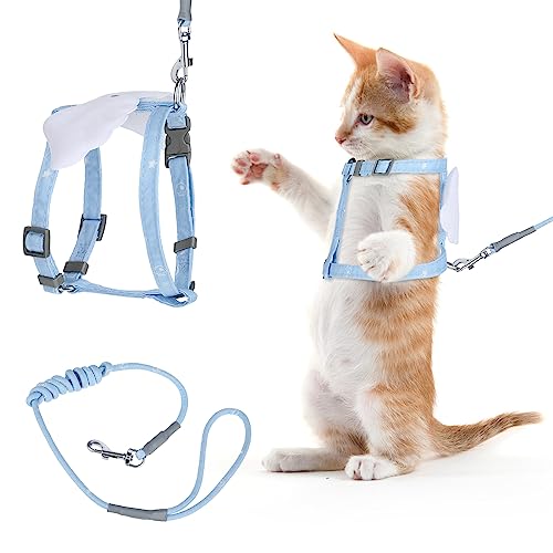 TIESOME Cat Harness and Leash Set, Adjustable Gradient Kitten Harness Escape Proof Harness with Leash for Kitty Outdoor Wa...
