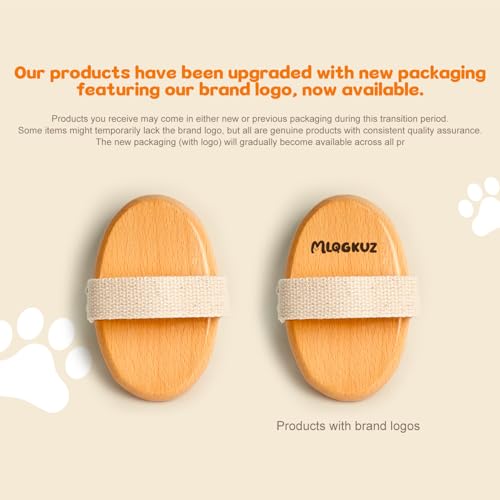 MLQGKUZ Professional Dog Brush Boar Bristle for Short-Haired Dogs - Reduces Shedding, Non-Slip Grip, Gentle Grooming