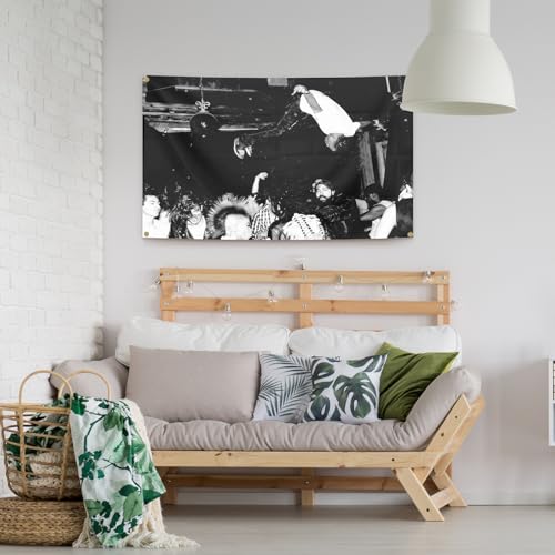 BYADKOA- Playboi Carti Die Lit Album Cover Flag Banner Aesthetic Decorative Durable Man Cave Wall tapestry with 4 Brass Gr...