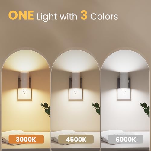 VOLISUN Night Lights Plug into Wall, Dimmable LED Nightlight with Dusk to Dawn Light Sensor, 0-100LM Adjustable Brightnes...