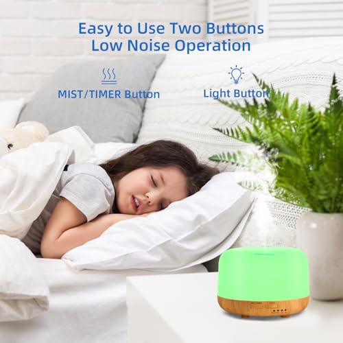 SPLITSKY Aromatherapy Essential Oil Home Diffuser with Remote Control, 300ML Large Room Cool Mist Air Humidifier, 8 Hours ...