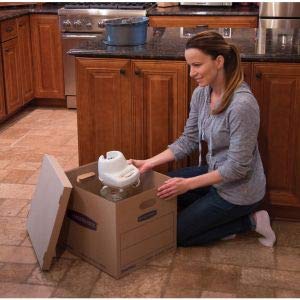 Bankers Box Medium Classic Moving Box 8 Pack, Reinforced Handles, Tape-Free Assembly, Box with Lid, 19-in x 14.5-in x 15....