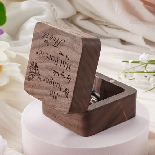 SOITIS Wooden Box for Ashes - Small Glass Urn for Human Ashes Keepsake, Mini Urns for Ashes Cremation Holder, Funeral Keep...