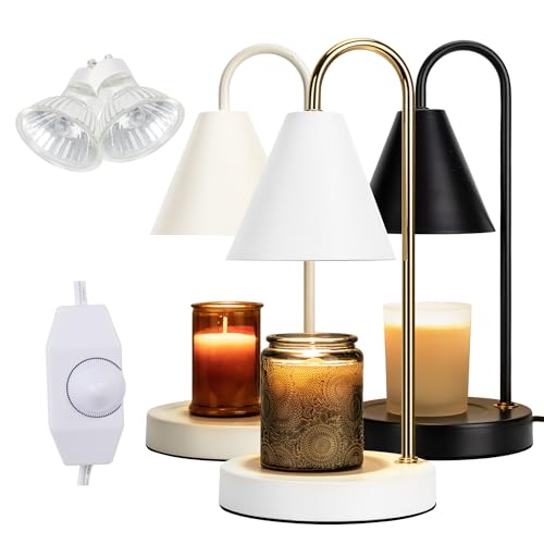 Aimoptg Candle Warmer Lamp,Electric Candle Warmer with Dimmable Light,Scented Wax Melter,No Smoke,Compatible with Various ...