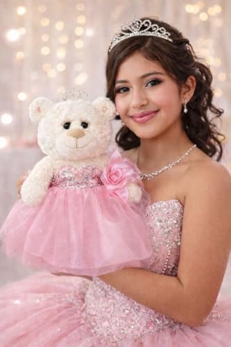 KINNEX COLLECTIONS SINCE 1997 Classic Size Quinceañera Bear with Elegant Dress – Gift-Ready Keepsake and Centerpiece Decor...