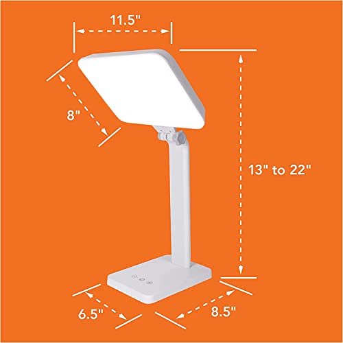Theralite Aura Bright 10000 Lux Therapy Lamp, Sun Lamp for Light Box Therapy to Fight Low Energy with Adjustable Brightnes...