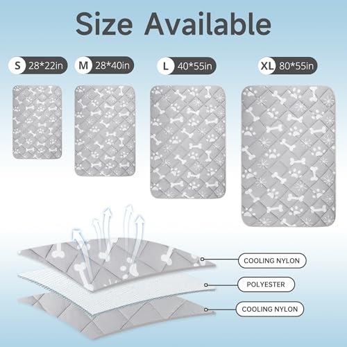 wegreeco Pet Dog Cooling Mat for Cats, Lightweight Bed Outdoor Cooling Blanket for Dogs and Cats, Small Medium Large Puppy...