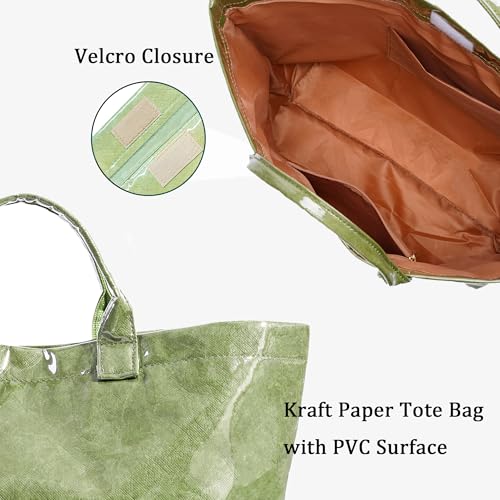BBIQI PVC Tote Bag for Women Waterproof Plastic Summer Tote Letter Print Hobo Handbag for Beach, Pool, Picnic, Travel & Gift