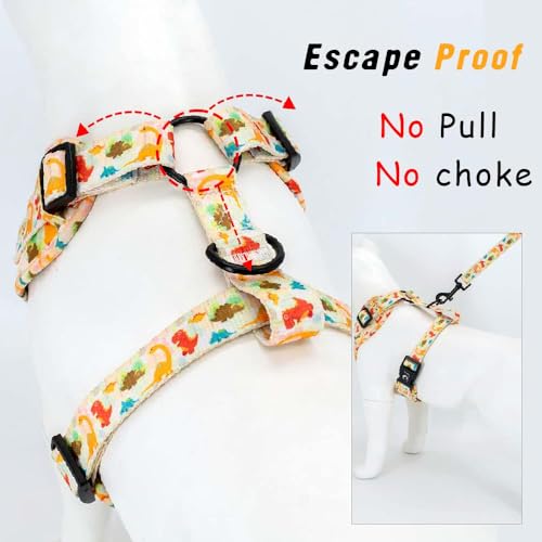 Adjustable Dog Harness and Leash Set for Girl Air Mesh Dog Vest Harness 5Ft Pet Training Leash with Soft Handle Pet Escape...