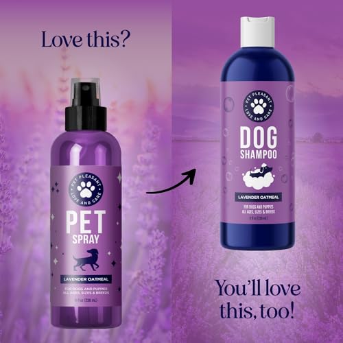 Lavender Oil Dog Deodorizing Spray - Dog Spray for Smelly Dogs and Puppies and Dog Calming Spray with Lavender Essential O...