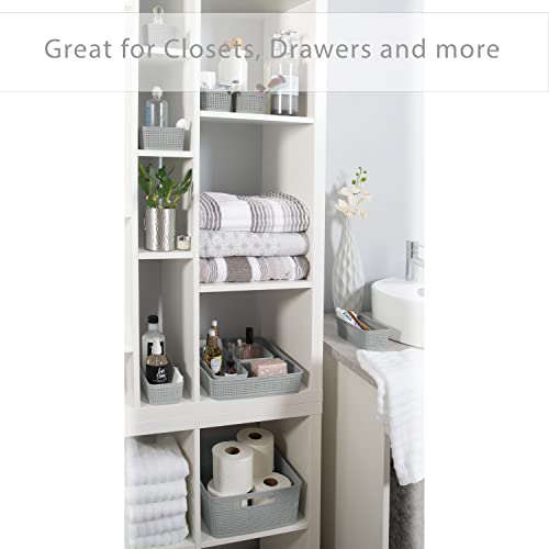 Simplify 10 Piece Organizing Set | Multiple Size Bins | Multipurpose | Office | Desk | Dorm | Bathroom | Storage Basket | ...