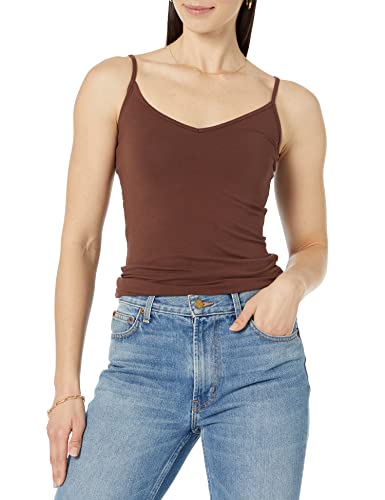 Amazon Essentials Women's Slim-Fit V-Neck Cami, Pack of 4