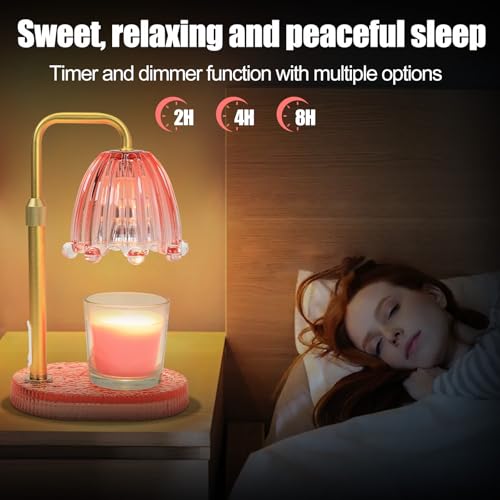 Maromamix Candle Warmer Lamp with Timer - Electric Wax Melt Warmer with Adjustable Height and Dimmer for Scented Candle Wa...