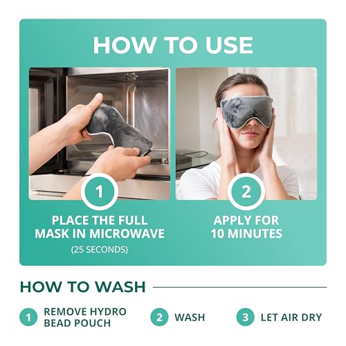MyHalos® Heated Eye Mask for Dry Eyes - Steam Warm Compress for Eyes - Remove Styes, Chalazion Therapy Warming and Heating...