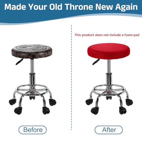 uxcell 2 Pack Stool Covers Round, 11-14 Inch Bar Stool Covers Washable Dustproof Slipcover Seat Cushion with Elastic for B...