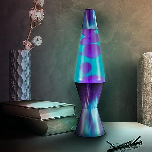 The Original Lava® Lamp - 14.5" Aurora Borealis – Classic Liquid Motion Lamp - Purple Wax and Blue Liquid - Item #2047 (Am...