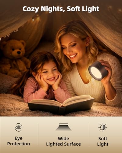 AMETHEUS LED Wall Mounted Lights, Rechargeable Wall Sconces Lamp, 3 Color Temps & Remote and Touch, 360°Rotation Dimmable ...