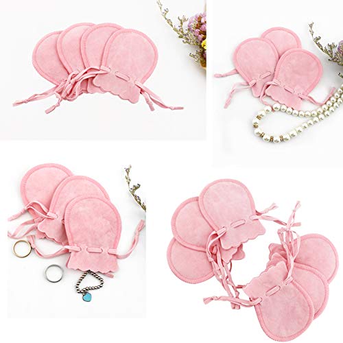GBSTORE 10 Pcs Velvet Drawstring Bags Jewelry Gift Calabash Pouches for Storage Necklace Bracelet Earrings Headphones Watc...
