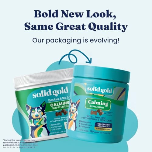 Solid Gold Calming Chews for Dogs - Dog Calming Chews w/Melatonin for Separation, Stress & Hyperactivity Relief - Supports...