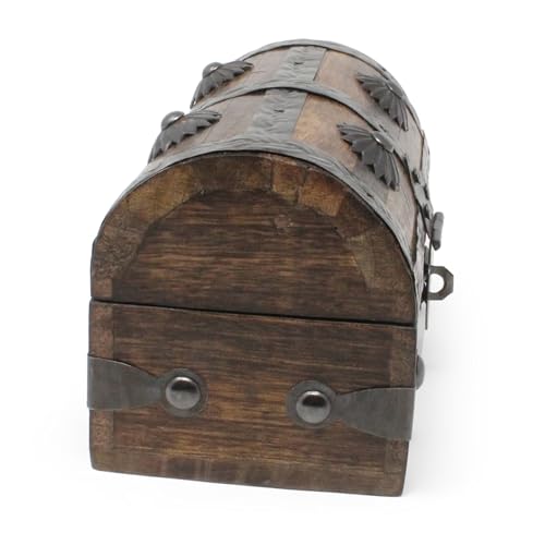 Nautical Cove Treasure Chest Keepsake and Decorative Wood Box (Small 5x3x3.25) - Storage Box, Wooden Box with Hinged Lid, ...