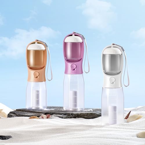 AVELORA Dog Water Bottle with Food Container, Portable Pet Dog Water Dispenser for Outdoor Walking,Hiking,Travel,Puppy Ess...