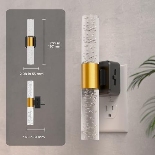 L LOHAS LED Night Light Rotating,[2 Pack] Night Lights Plug into Wall, Auto Light Sensor Nightlight Dimmable 100LM, 3000K ...