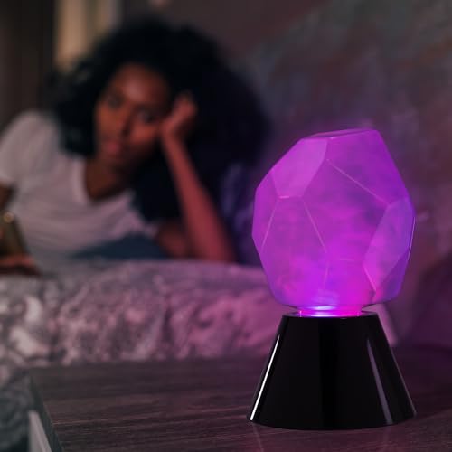 ENHANCE Tabletop Crystal Lamp - Portable Crystal Light with Swirling RGB Lighting Effect, Up to 40 Hours of Battery Life, ...