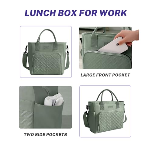 stillithou Lunch Bag Insulated Leakproof with Adjustable Shoulder Strap, Lunch Bag Women Lightweight for Work Travel Beach...