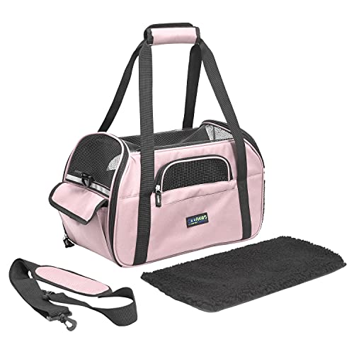 JESPET Soft-Sided Kennel Pet Carrier for Small Dogs, Cats, Puppy, Airline Approved Cat Carriers Dog Carrier Collapsible, T...