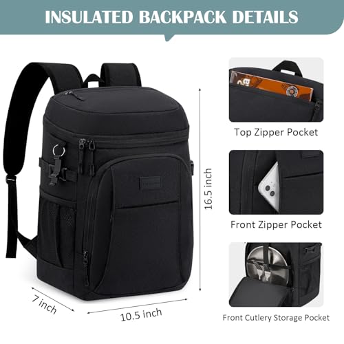Tuwubi Cooler Backpack 35/42 Cans, Backpack Coolers Insulated Leak Proof for Men Women, Waterproof Soft Sided Lunch Campin...