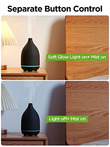 InnoGear Oil Diffuser, 150ML Ceramic Diffuser for Essential Oils Handcrafted Aromatherapy Diffuser Ultrasonic Cool Mist Hu...