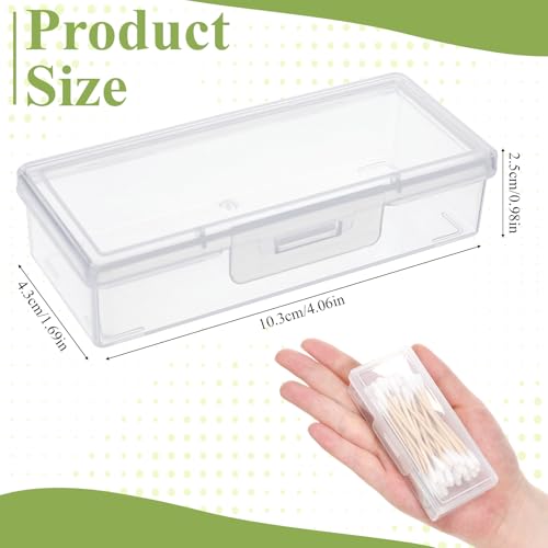 3 Pcs Cotton Swab Holder for Travel Portable Small Dental Floss Containers Floss Picks Case Storage Boxes with Lid Plastic...