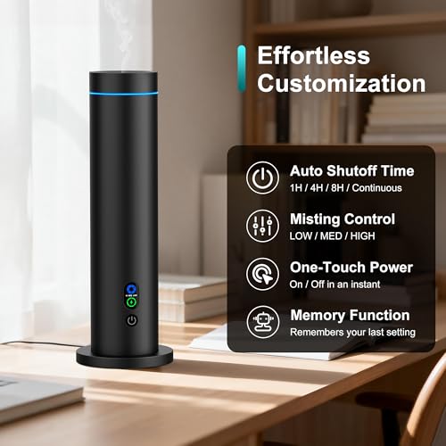 Maromalife Waterless Diffuser, Essential Oil Diffuser, 1000 Sq.Ft Coverage Scent Diffuser – Plug-in Only, Adjustable Mist,...