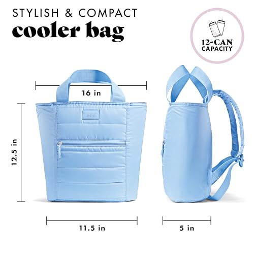 Fit & Fresh Mari Cooler Backpack for Women, Insulated Leakproof Soft Cooler Bag (12 Can), Lunch Tote, Beach Cooler, Lightw...