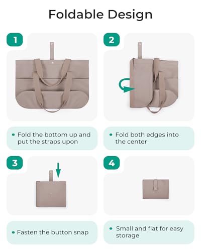 BAGSMART Tote Bag for Women, Foldable Tote Bag With Zipper Travel Large Shoulder Bag Handbag for Work