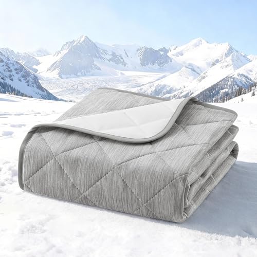COZY KISS Extra Large Dog Cooling Mat 52"x82" Q-Max>0.4, Waterproof & Leakproof Pet Bed Cover, Non-Slip Cooling Dog Blanke...