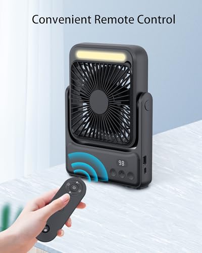 Magnetic Cruise Approved Fan with Night Light, 10000mAh Ultra-Slim Travel Fan, 4-Speed, Hook Design, Portable Fan for Crui...