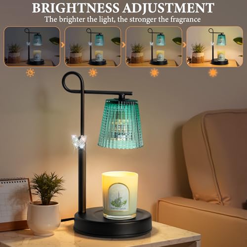 IvvaHholao Candle Warmer Lamp with Timer Dimmer, Adjustable Height Wax Warmer Lamp for Jar Candle, Wax Melter House Warmin...