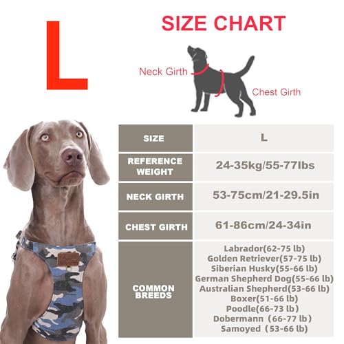 Dog Harness, No Pull Dogs Harness and Multi-Function Leash Set for Medium Dogs Easy Walk Everyday Adjustable Soft Dog Vest...