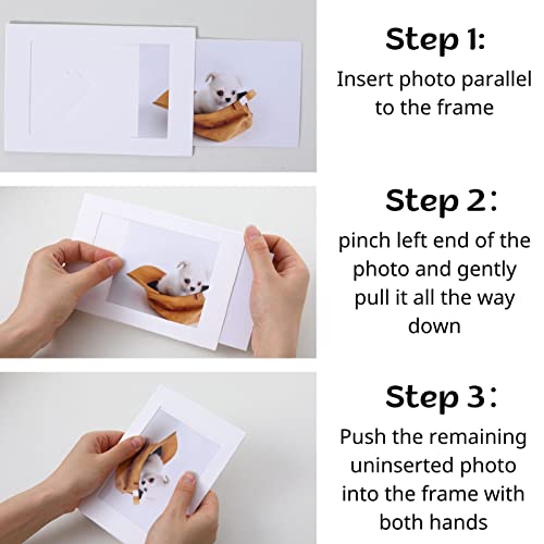 50 Pack Standing Paper Picture Frames 4x6,Cardboard Photo Frame with Easel,Paper Photo Frame Cards,Gallery Frames Bulk For...