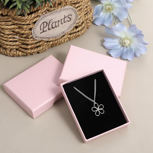 cobee 3 Pack Square Jewelry Boxes, Lids Necklace Boxes, Bracelet Earring Necklace Gift Box for Jewelry Gift Small Pendant ...