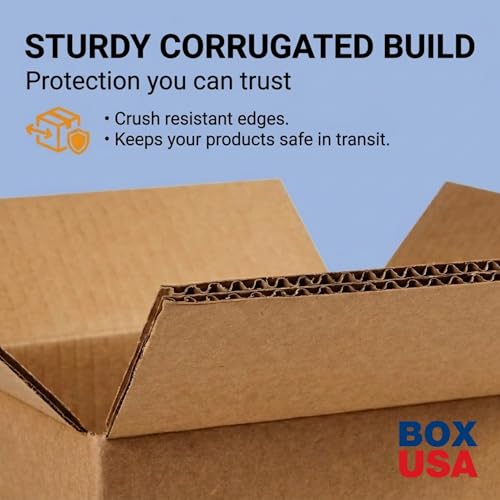 BOX USA Shipping Boxes Small 10"L x 10"W x 10"H 25-Pack, Cardboard Box for Shipping, Moving, Mailing, Packing, Packaging a...