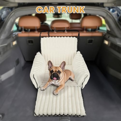 MIXJOY 6-in-1 Dog Car Seat for Small/Medium Dogs up to 25 lbs, Multi-Functional Dog Carrier for Car with Detachable Washab...