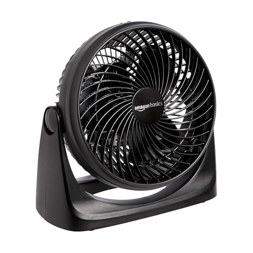 Amazon Basics Air Circulator Desk Fan for Bedroom, Home and Office, 90-Degree Tilt Head, 3 Speed Settings, Cooling, 35 Wat...