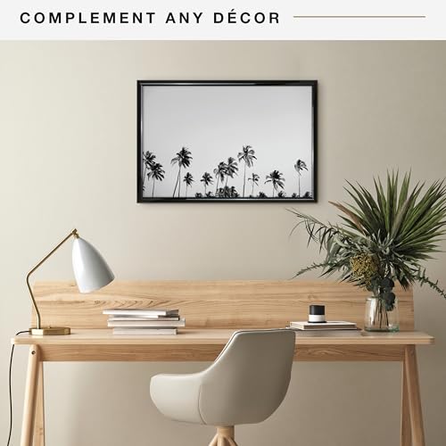 MCS Trendsetter 16x24 Poster Frame Black High-Gloss, Vertical & Horizontal Wall Hanging Large Picture Frame for Photos, Po...