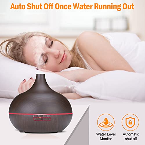 Diffusers for Essential Oils Large Room 550ml Aroma Diffuser for Home, Ultra Quiet Aromatherapy Essential Oil Diffuser, Ul...